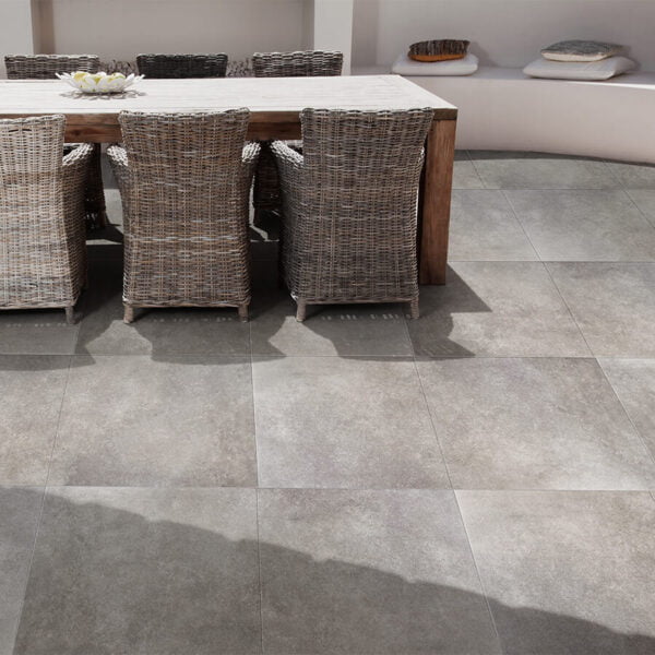 Grijs Tuintegels Betonlook Keraselect Mathe Grijs 60x60x2cm afbeelding 15714