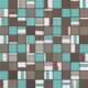 Meerdere Kleuren Mozaiek Decor Atlas Concorde Dwell Turquoise Shiny Mix 2,8x2,8 Mozaïek 30,5x30,5cm