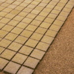 Beige Mozaiek Licht Glanzend Ker Glasmozaiek Beige 2x2 Mozaïek 32,7x32,7cm afbeelding 2