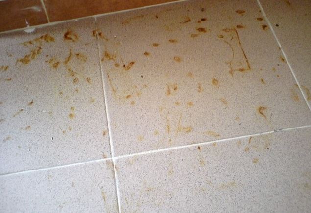 verwijderen van roest op tegels