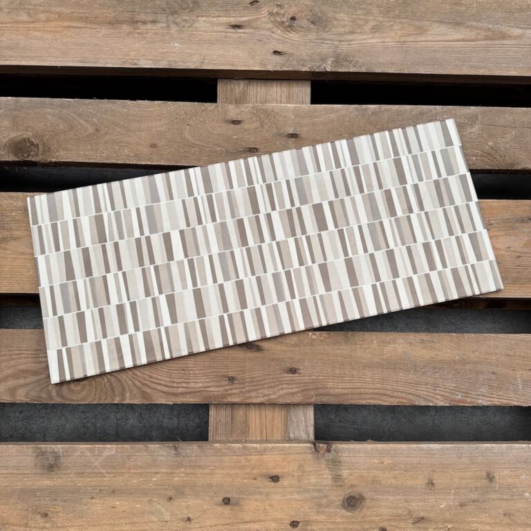 Beige Decortegels Decor Tegels Alcor Evian Stripe Moka 25x60cm