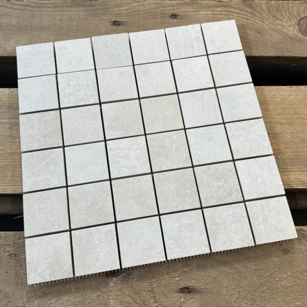 Grijs Mozaiek Betonlook Durstone Tribeca Hielo Natural 4,8x4,8 Mozaïek 30x30cm