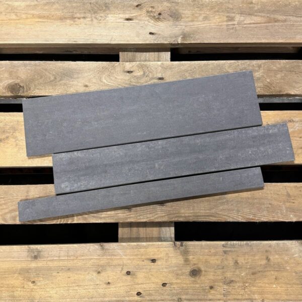 Zwart Vloertegels Betonlook Feri & Masi Granity Air Coal Matt Strokenmix 4,7/9,7/14,7x59,7cm