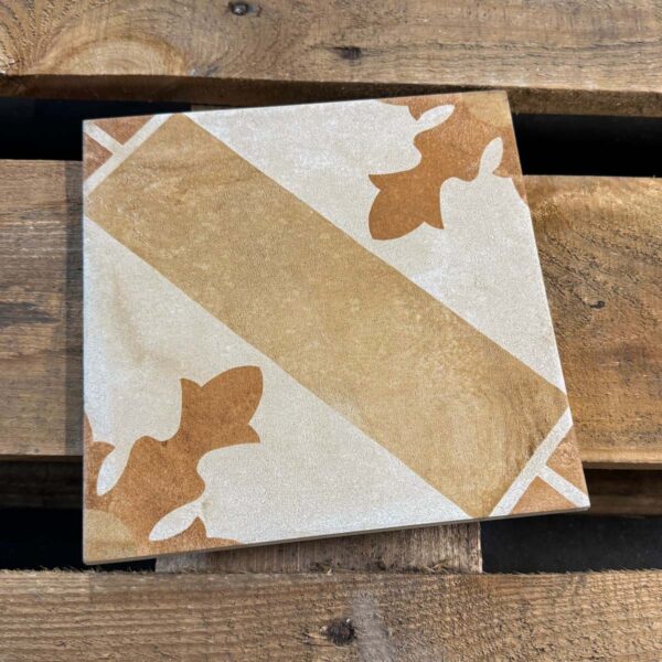 Beige Vloertegels Portugese Look Tegels Marca Corona Terra 0387 Cardinale vers. C Decor 20x20cm