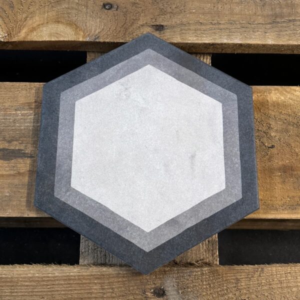 Grijs Vloertegels Portugese Look Tegels Marca Corona Terra 0394 Cornice vers. F Esagono 25x21,6cm